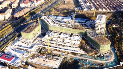 齐鲁蓝谷医院主体结构封顶 计划2023年竣工投入使用
