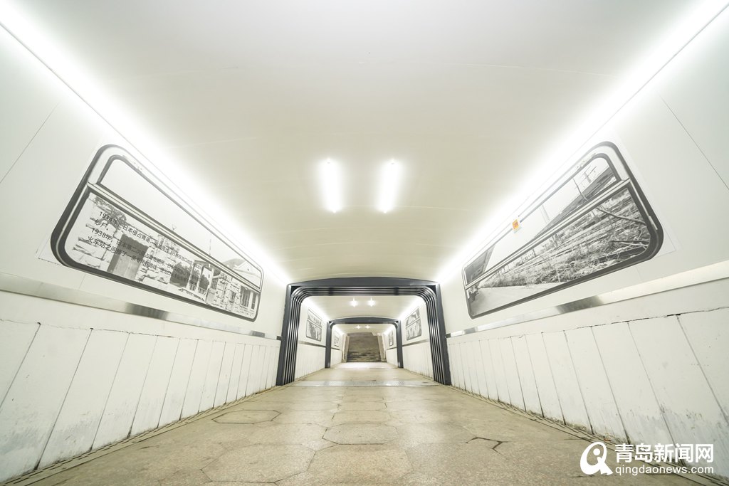 沧口老桥洞变身“时光隧道” 这样的“绿皮火车”你见过吗  第4张